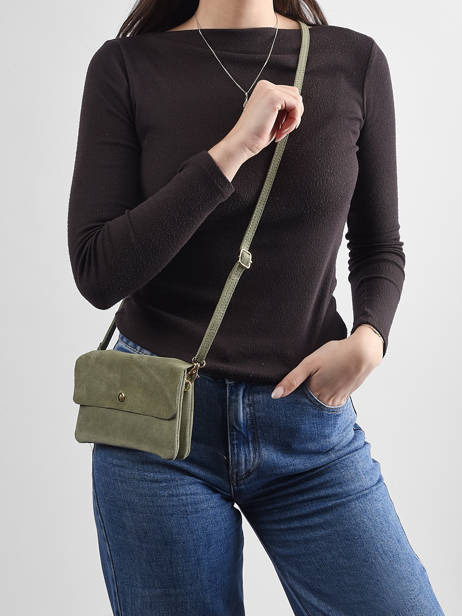 Sac Bandoulière Velvet Cuir Milano Vert velvet VE23067O vue secondaire 1