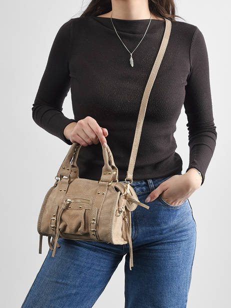 Sac Bandoulière Velvet Cuir Milano Beige velvet VE24092O vue secondaire 1