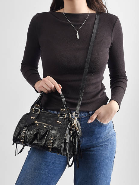 Sac Bandoulière Nine Cuir Milano Noir nine NI24093O vue secondaire 1
