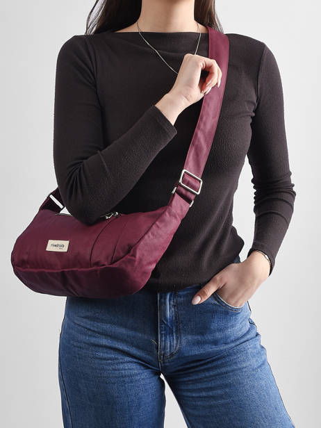 Sac Bandoulière Charlito Waxed Coton Recyclé Rivedroite Rouge waxed CHARIWAX vue secondaire 1