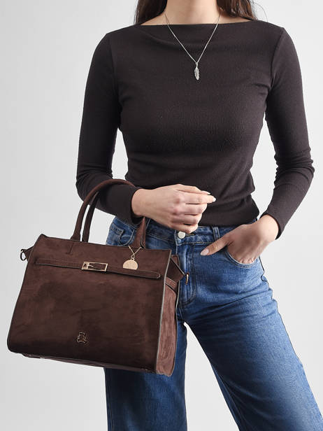 Sac Porté Main Buckle Lulu castagnette Marron buckle D vue secondaire 1