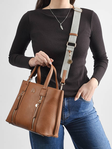 Sac Porté Main Zip Lulu castagnette Marron zip ALBERTO vue secondaire 1