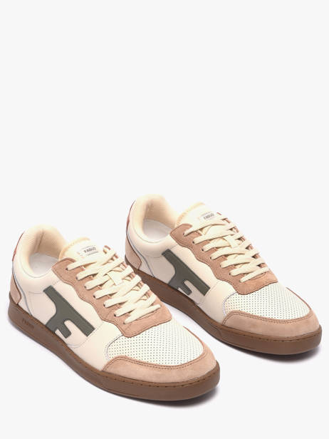 Sneakers En Cuir Faguo Beige men 26CG3202 vue secondaire 1