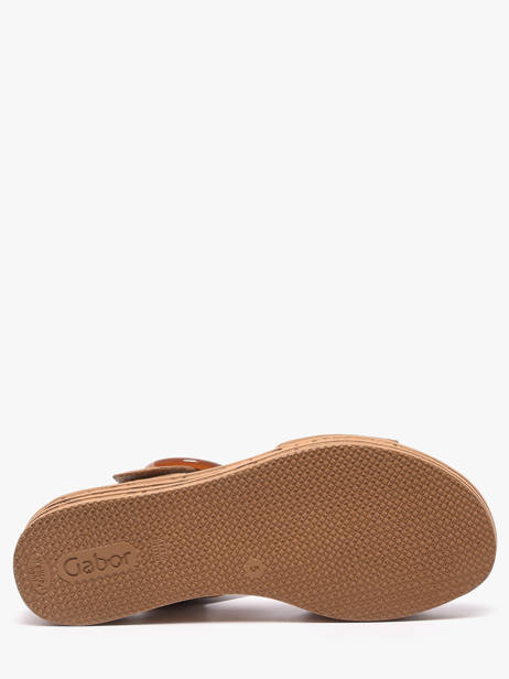 Sandales Semelle Compensée En Cuir Gabor Marron women 14 vue secondaire 4
