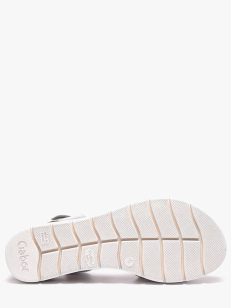 Sandales Semelle Compensée En Cuir Gabor Argent women 10 vue secondaire 4