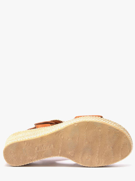 Sandales Semelle Compensée En Cuir Gabor Orange women 10 vue secondaire 4