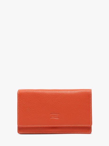 Portefeuille Caviar Cuir Crinkles Orange caviar 14001