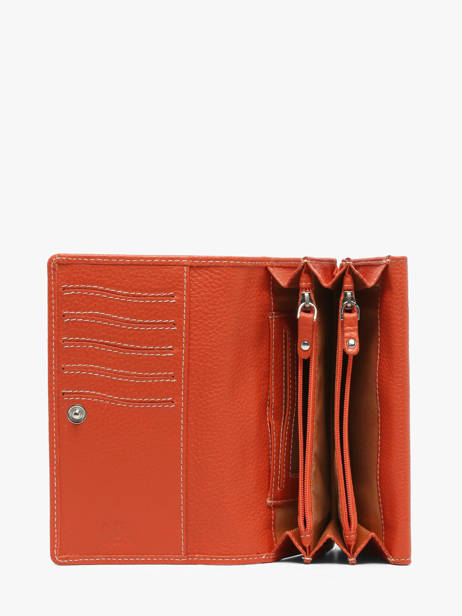 Portefeuille Caviar Cuir Crinkles Orange caviar 14001 vue secondaire 1