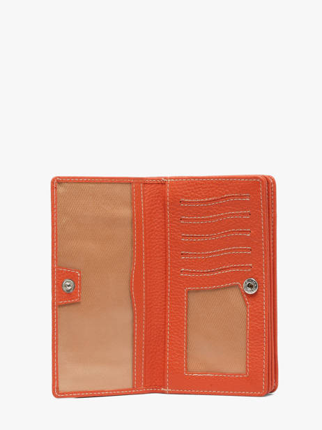 Portefeuille Caviar Cuir Crinkles Orange caviar 14001 vue secondaire 2