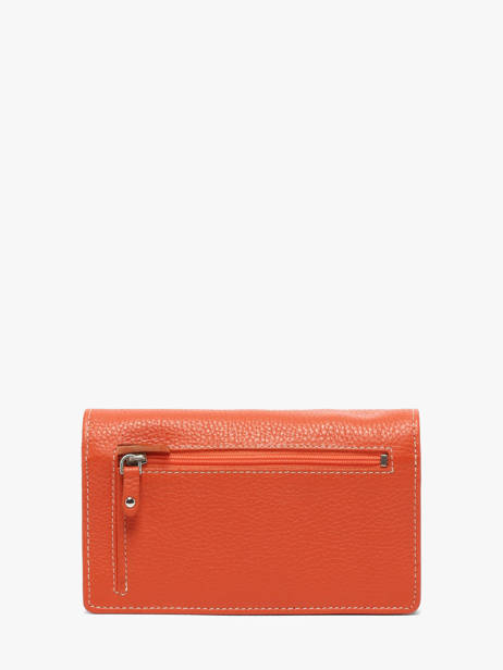 Portefeuille Caviar Cuir Crinkles Orange caviar 14001 vue secondaire 3