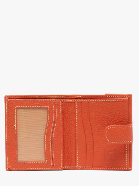 Portefeuille Caviar Cuir Crinkles Orange caviar 14227 vue secondaire 1