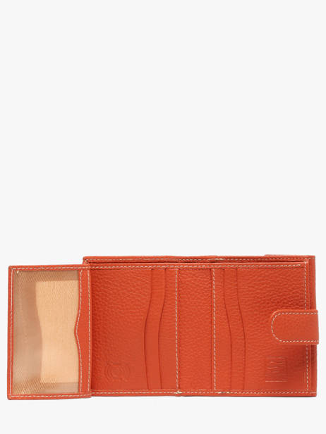 Portefeuille Caviar Cuir Crinkles Orange caviar 14227 vue secondaire 2