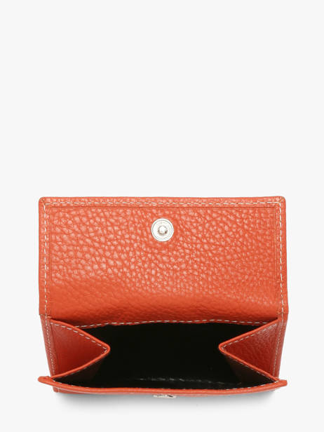 Portefeuille Caviar Cuir Crinkles Orange caviar 14227 vue secondaire 3