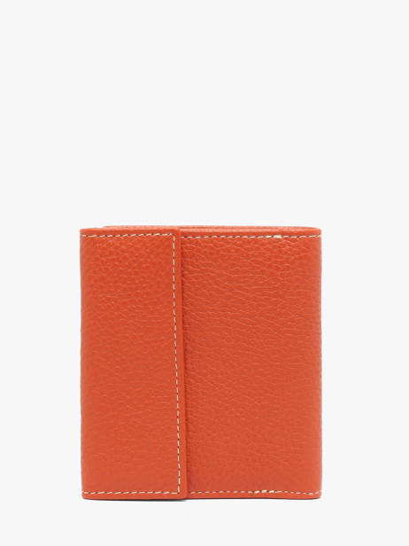Portefeuille Caviar Cuir Crinkles Orange caviar 14227 vue secondaire 4