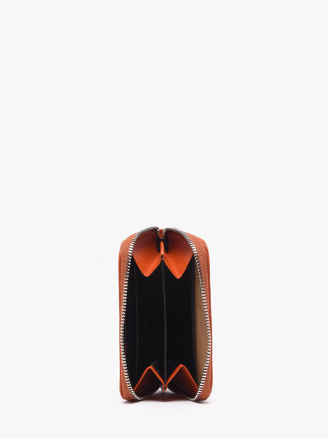 Porte-monnaie Zippé Martin Cuir Le tanneur Orange martin TMIN3110 vue secondaire 1