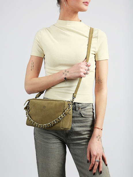 Sac Bandoulière Vintage Cuir Mila louise Beige vintage 23673V vue secondaire 1