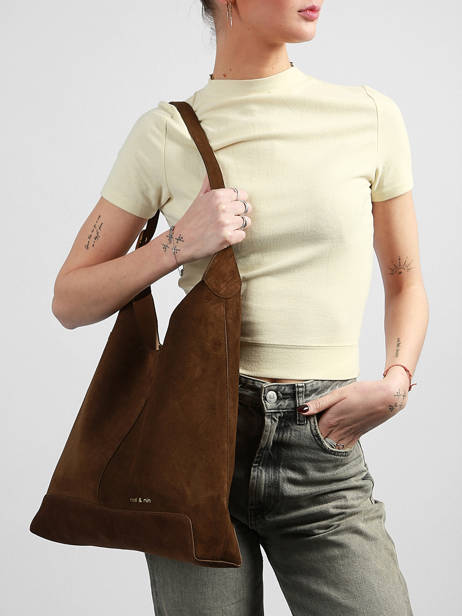 Sac Porté épaule Vintage Nat et nin Marron vintage DONNA vue secondaire 1