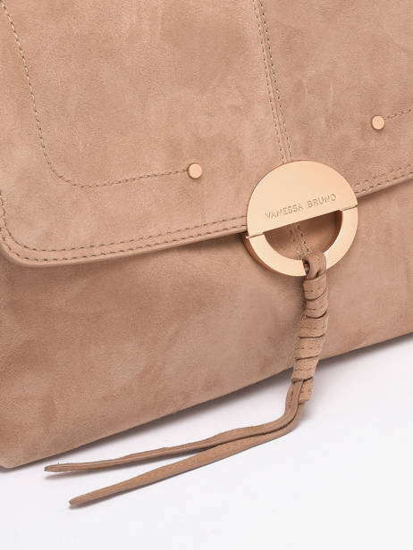 Sac Bandoulière Othilia En Cuir Suède Vanessa bruno Beige othilia 55V40813 vue secondaire 5