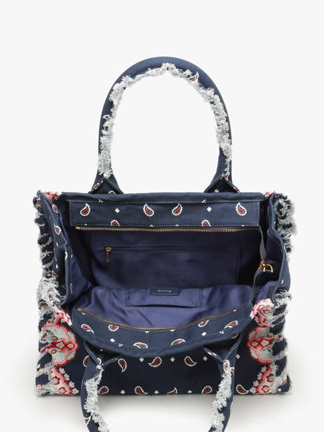 Sac Porté Main Logo Shopper Coton Pinko Bleu logo shopper 6673A3B7 vue secondaire 4