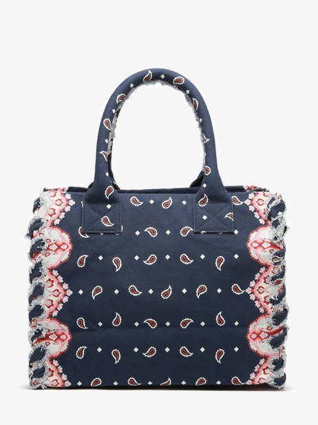 Sac Porté Main Logo Shopper Coton Pinko Bleu logo shopper 6673A3B7 vue secondaire 5