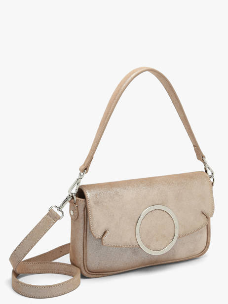 Sac Porté épaule Hiro Glitter Cuir Nathan baume Marron ginkgo 7GT vue secondaire 2