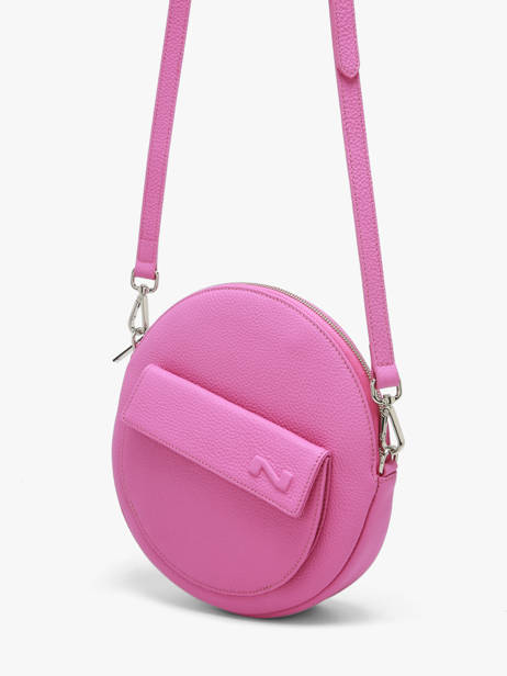 Sac Bandoulière Dorine Cuir Nathan baume Rose nathan 32PO vue secondaire 2
