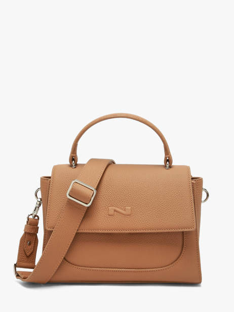 Sac Bandoulière Charlene Cuir Nathan baume Marron event 9