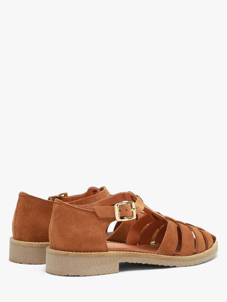 Sandales En Cuir We do Marron women 45255A13 vue secondaire 2