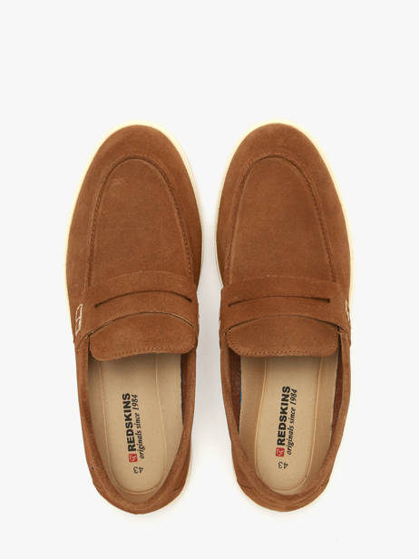 Mocassins En Cuir Redskins Marron men AMARI vue secondaire 3