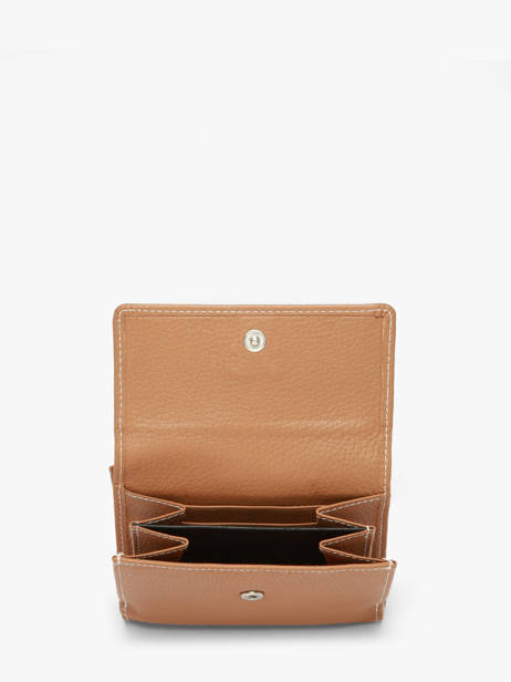 Porte-monnaie Caviar Cuir Crinkles Marron caviar 14068 vue secondaire 3