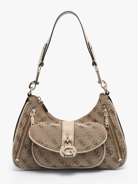 Sac Porté épaule Jessa Polyester Guess Marron jessa JG836218