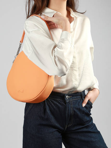 Sac Porté épaule Anna Cuir Nathan baume Orange nathan 9 vue secondaire 1