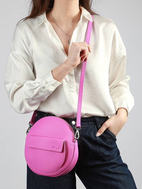 Sac Bandoulière Dorine Cuir Nathan baume Rose nathan 32PO vue secondaire 1