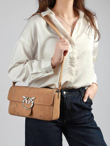 Sac Porté épaule Love Bag Soft Pinko Marron love bag soft 6243A0F6 vue secondaire 1