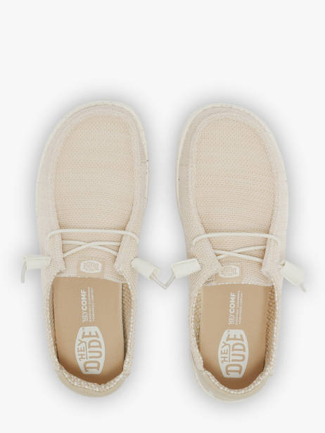Mocassins Wendy Stretch Sox Hey dude Beige women 41878 vue secondaire 3