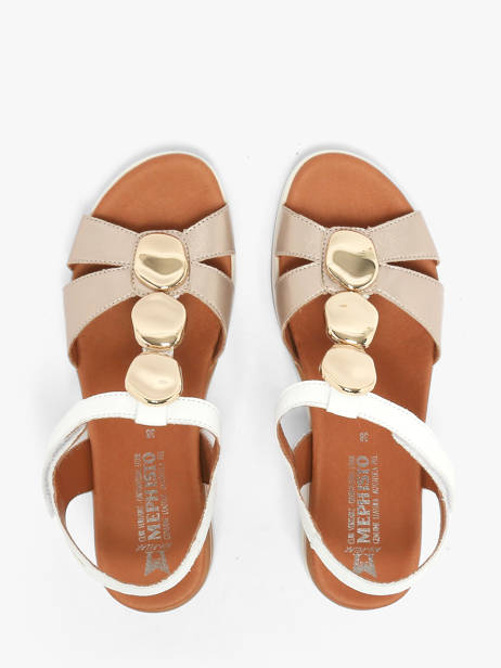 Sandales Semelle Compensée En Cuir Mephisto Or women P5148798 vue secondaire 3
