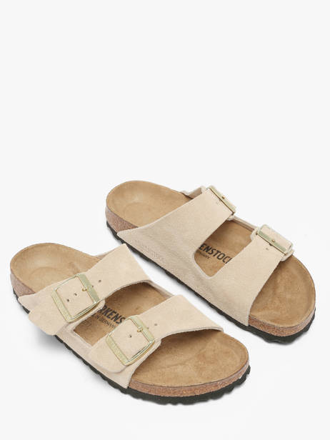 Mules Arizona En Cuir Birkenstock Beige women 1029260 vue secondaire 1