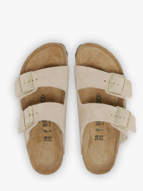 Mules Arizona En Cuir Birkenstock Beige women 1029260 vue secondaire 3