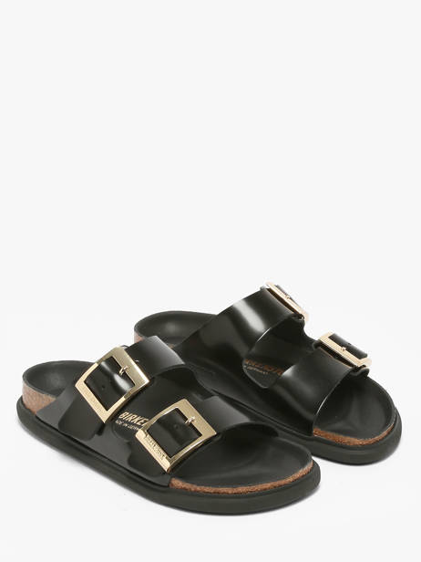 Mules Arizona Droplet En Cuir Birkenstock Noir women 1029353 vue secondaire 1