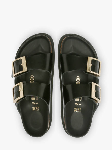 Mules Arizona Droplet En Cuir Birkenstock Noir women 1029353 vue secondaire 3