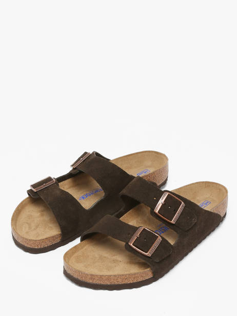 Mules Arizona En Cuir Birkenstock Marron men 951311 vue secondaire 1