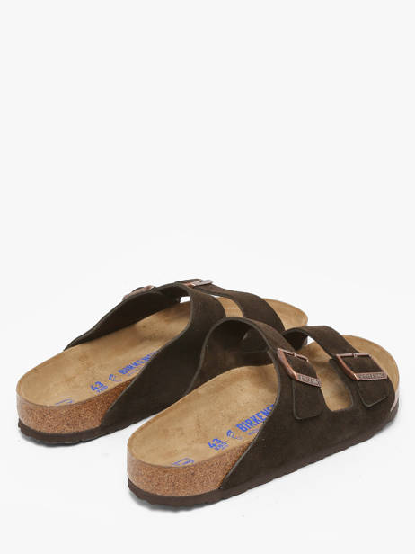 Mules Arizona En Cuir Birkenstock Marron men 951311 vue secondaire 2