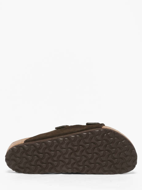Mules Arizona En Cuir Birkenstock Marron men 951311 vue secondaire 4