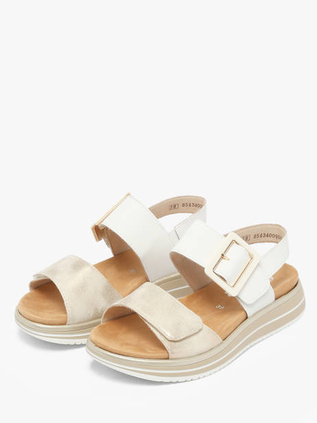 Sandales En Cuir Remonte Blanc women 80 vue secondaire 1