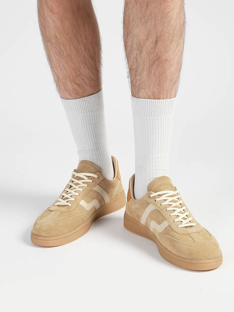 Sneakers En Cuir Gant Beige men CUZIG126 vue secondaire 1