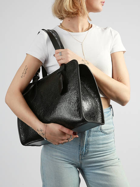 Sac Porté épaule Eclipse Cuir Paul marius Noir eclipse CABASECL vue secondaire 1
