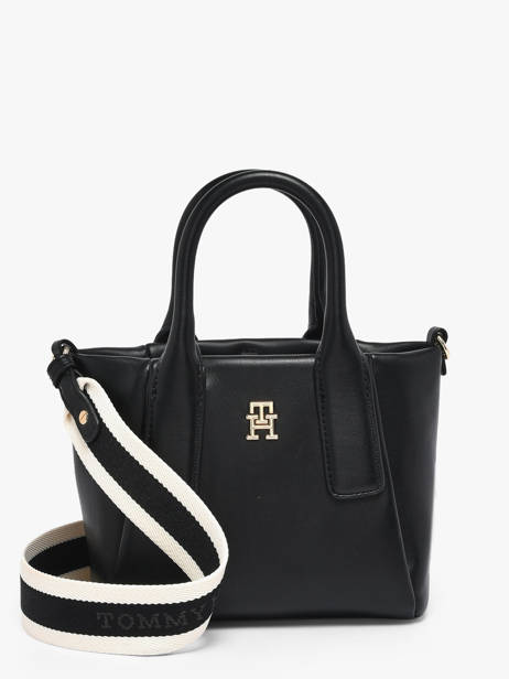 Sac Porté Main Th Essential Polyester Tommy hilfiger Noir th essential AW18371