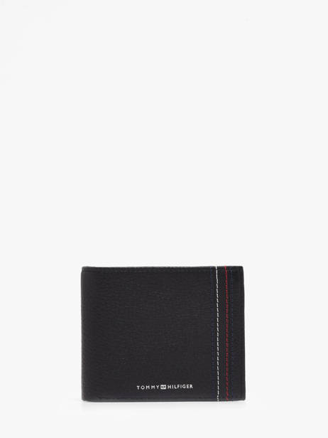 Portefeuille Cuir Tommy hilfiger Noir th central AM14233
