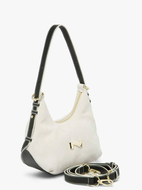 Sac Bandoulière Sam Cuir Daim Nathan baume Beige vogue 4 vue secondaire 2