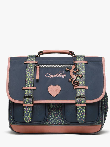 Cartable 2 Compartiments Cameleon Bleu vintage fantasy PBVGCA38